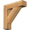 Ekena Millwork Traditional Block Rough Sawn Bracket w/ Offset Brace, Western Red Cedar, 8"W x 30"D x 30"H BKT0806X30X30TRA05RWR - alternate 1